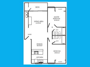 Two Bedroom, Two Bath E204 floor plan